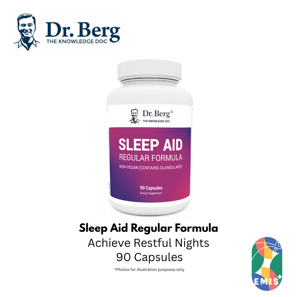 Dr. Berg Sleep Aid Regular Formula - Achieve Restful Nights with 90 Capsules