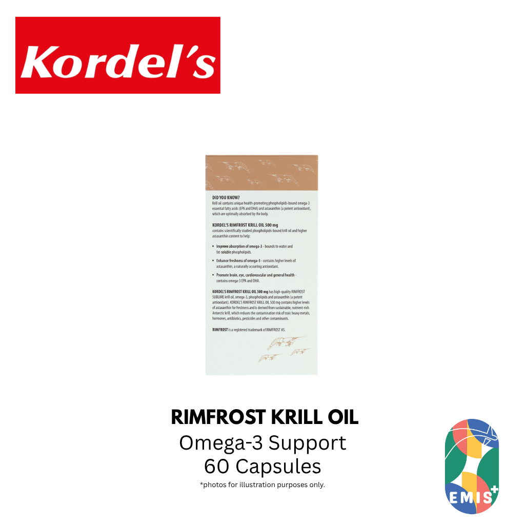 KORDEL’S RIMFROST KRILL OIL 500 mg – product detail view 5 | EMIS+ Singapore medical supplies
