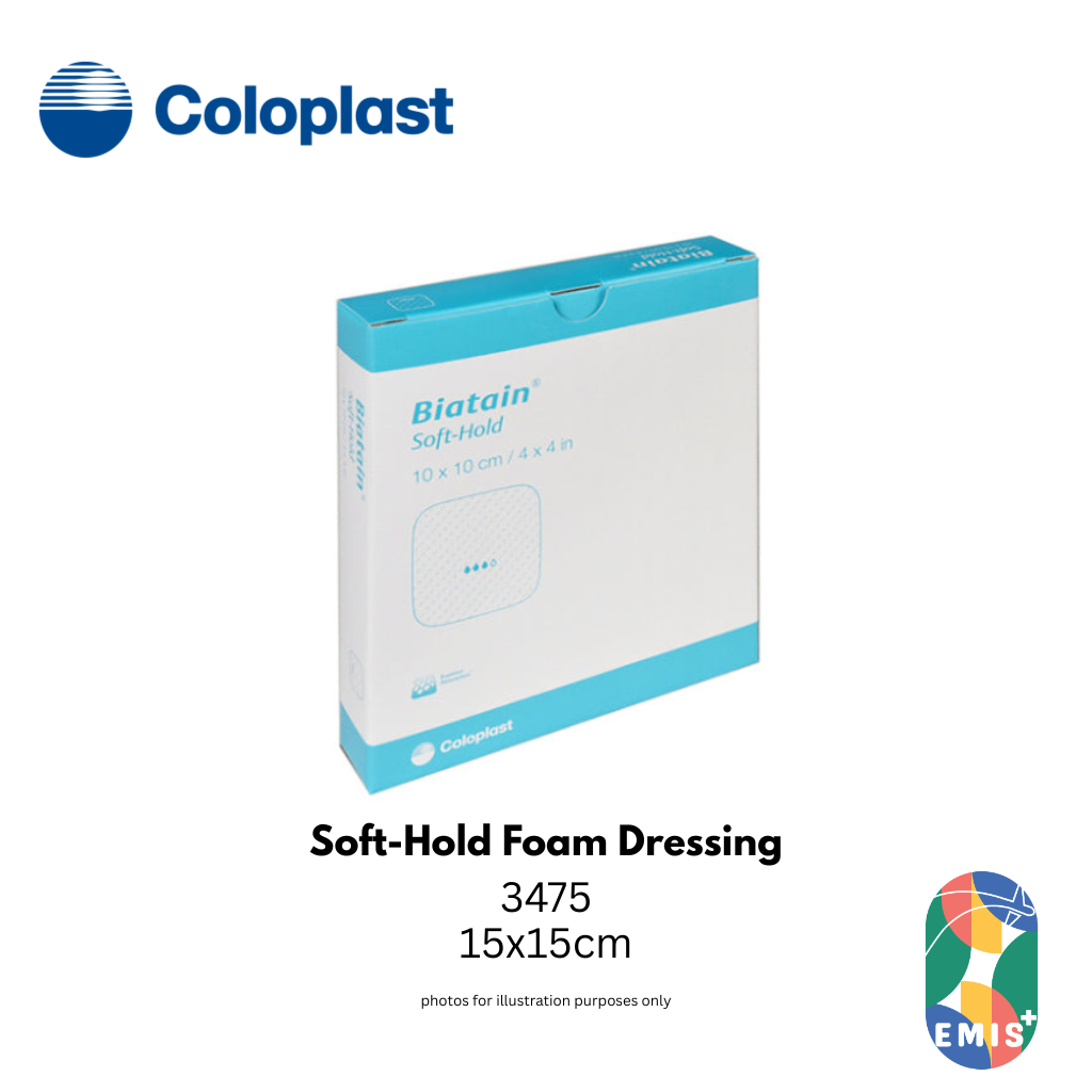 Coloplast Biatain Soft-Hold Foam Dressing 15x15cm – Buy in Singapore | EMIS+ Medical Supplies