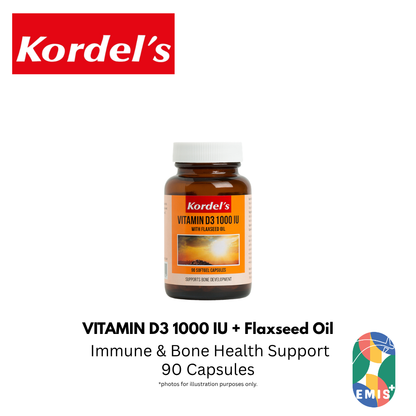 KORDEL'S VITAMIN D3 1000 IU WITH FLAXSEED OIL — product image 2, EMIS+ Singapore medical supplies