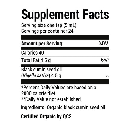 Organic Black Seed Oil - 4 fl oz