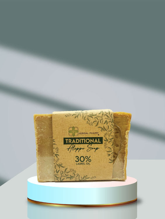 Herbal Pharm Traditional Aleppo Soap 30% Laurel Oil 200g - Herbal Pharm Singapore