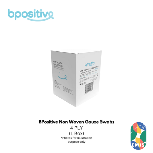 BPositive Non Woven Gauze Swabs 4 Ply Non Sterile (Box of 100s)