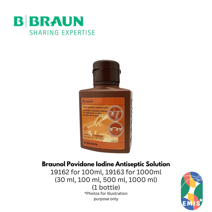 Bbraun Braunol Antiseptic Solution – Broad-Spectrum Povidone-Iodine for Skin, Mucous Membranes and Wounds