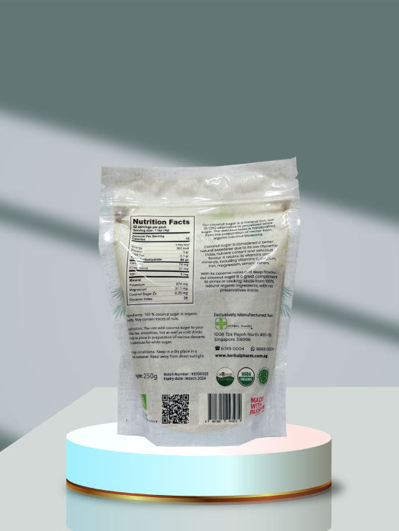 Herbal Pharm Organic Coconut Sugar 250g - Herbal Pharm Singapore