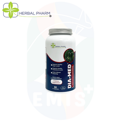 Herbal Pharm Dia Med Nopal Cactus 90 V Capsules Blood Sugar and Cholesterol Support Supplement