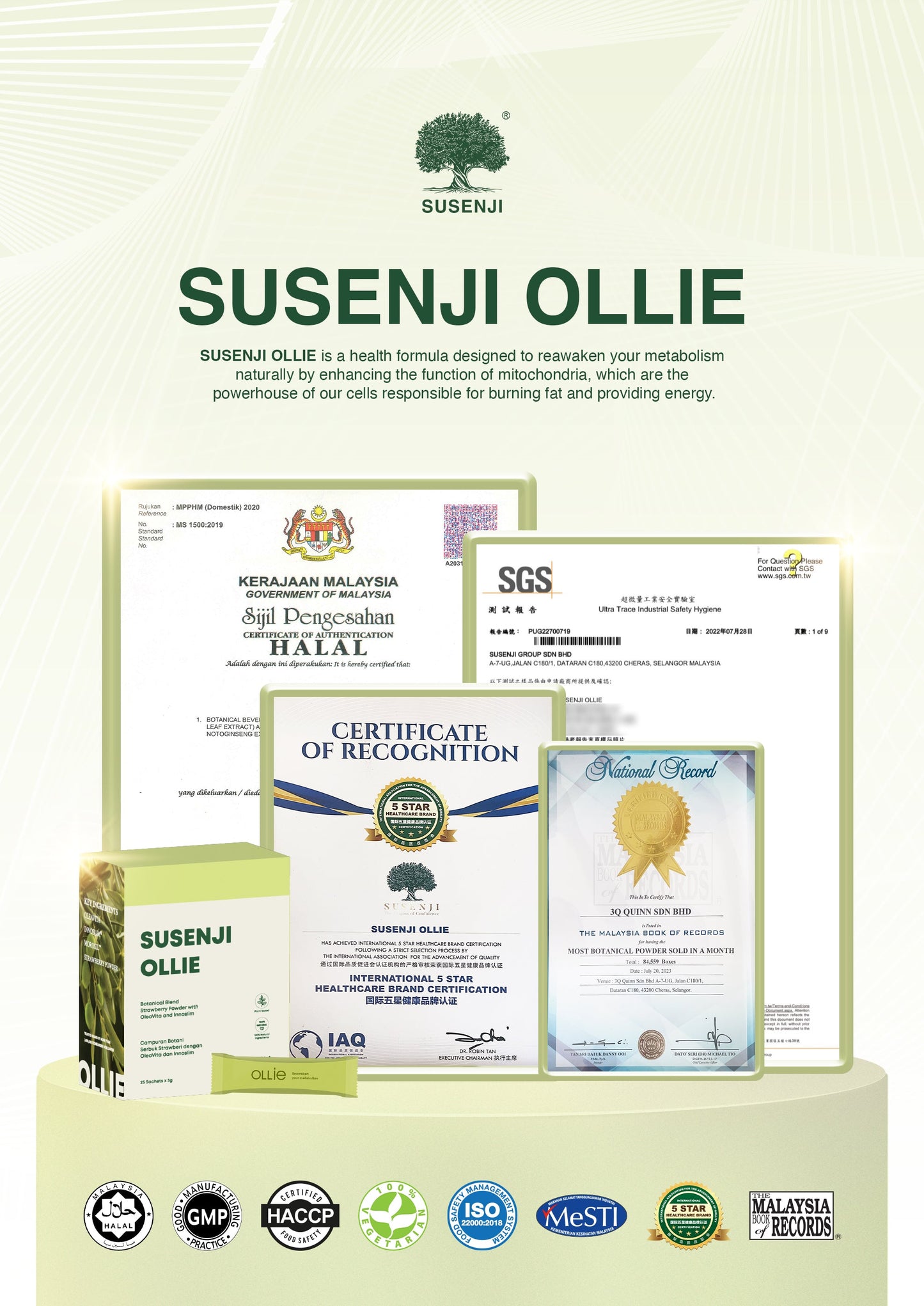 Susenji Ollie Boost Metabolism Burn Fats Cut Carbs and Sugar