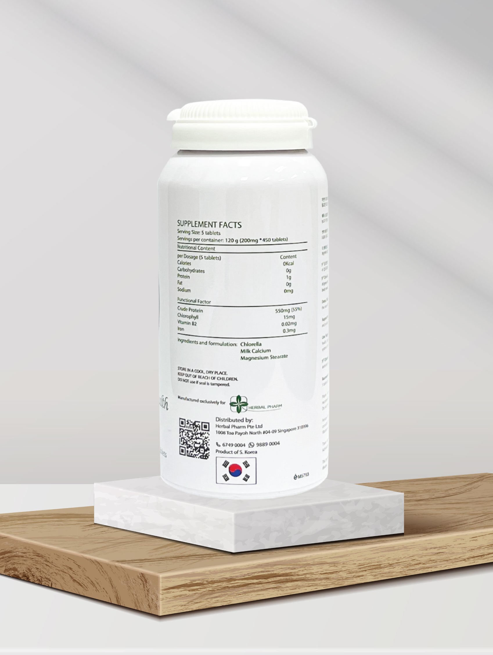 Herbal Pharm: N2 Chlorella - Natural Detox & Nutrient Boost (450 Tablets)