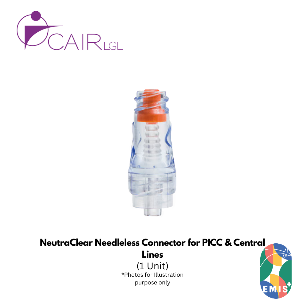 Cair LGL NeutraClear Needleless Connector for PICC & Central Lines — Advanced Neutral Displacement Valve for Safe, Needle Fre