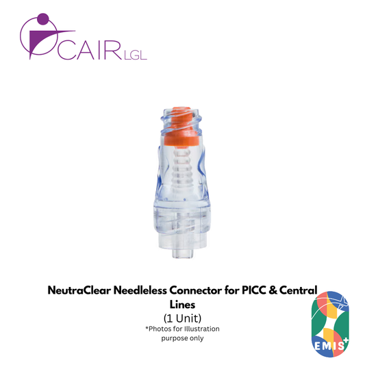 Cair LGL NeutraClear Needleless Connector for PICC & Central Lines — Advanced Neutral Displacement Valve for Safe, Needle Fre
