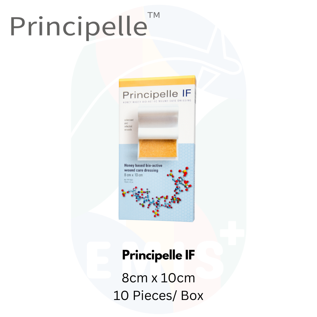 Principelle If Medical Grade Honey Bioactive Wound Care Dressing 8cm x 10cm Box of 10