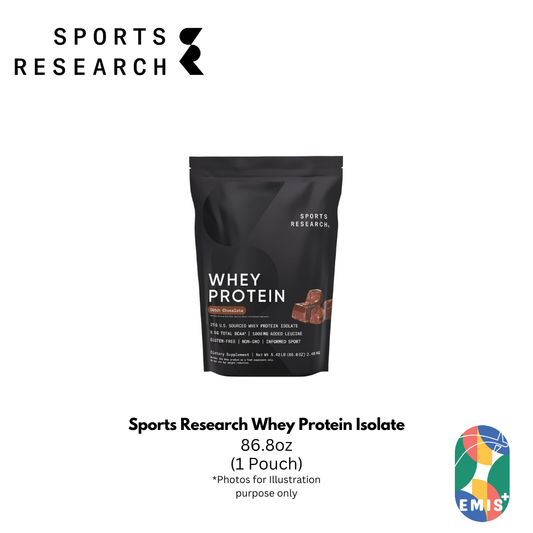 Sports Research Whey Protein Isolate Powder High Protein Low Sugar Muscle Recovery Lean Muscle Support Dutch Chocolate or Cre
