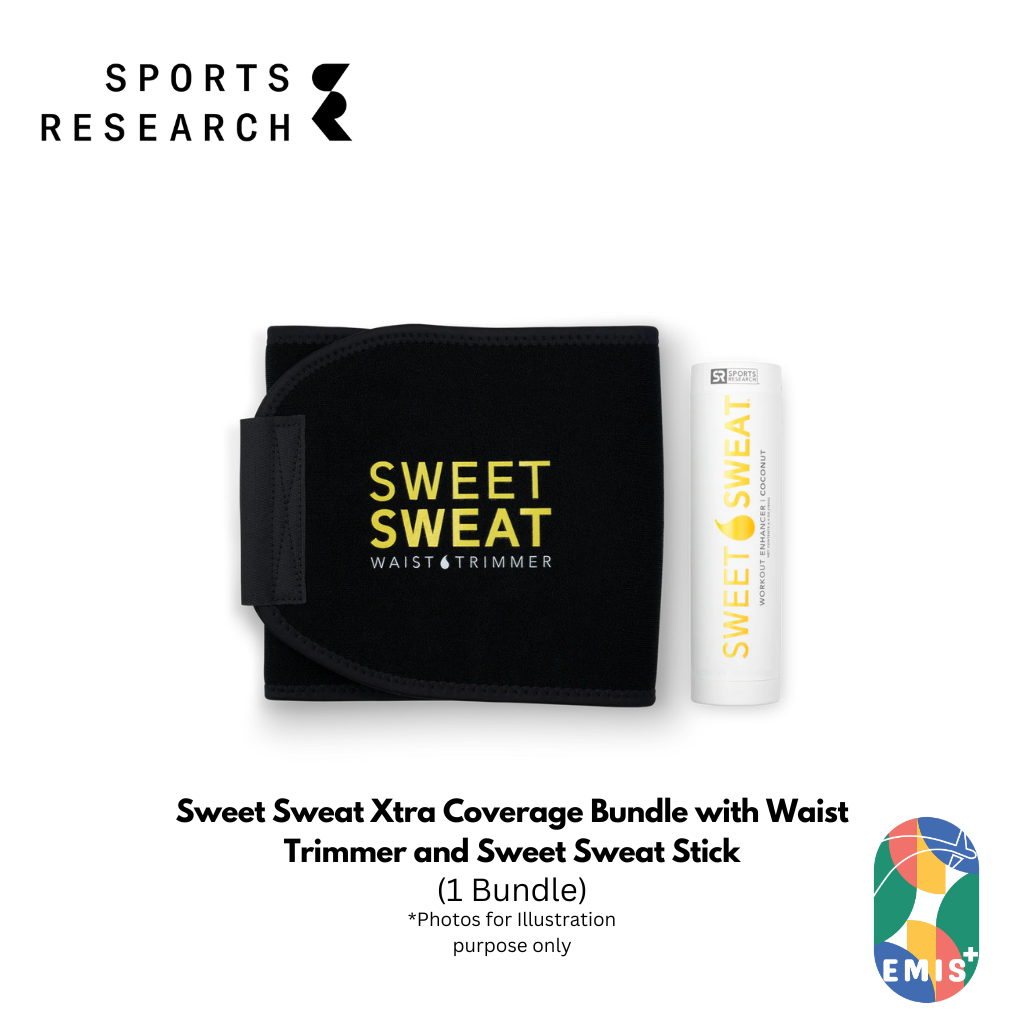 Sweet Sweat Xtra Coverage Bundle with Waist Trimmer and Sweet Sweat Stick by Sports Research