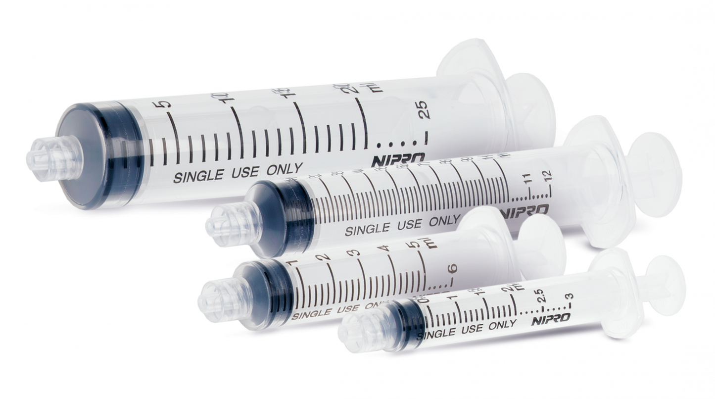 Nipro Disposable Syringe – Luer Slip / Luer Lock, Sterile (1ml – 50ml) – Nipro medical device available at EMIS+ Singapore