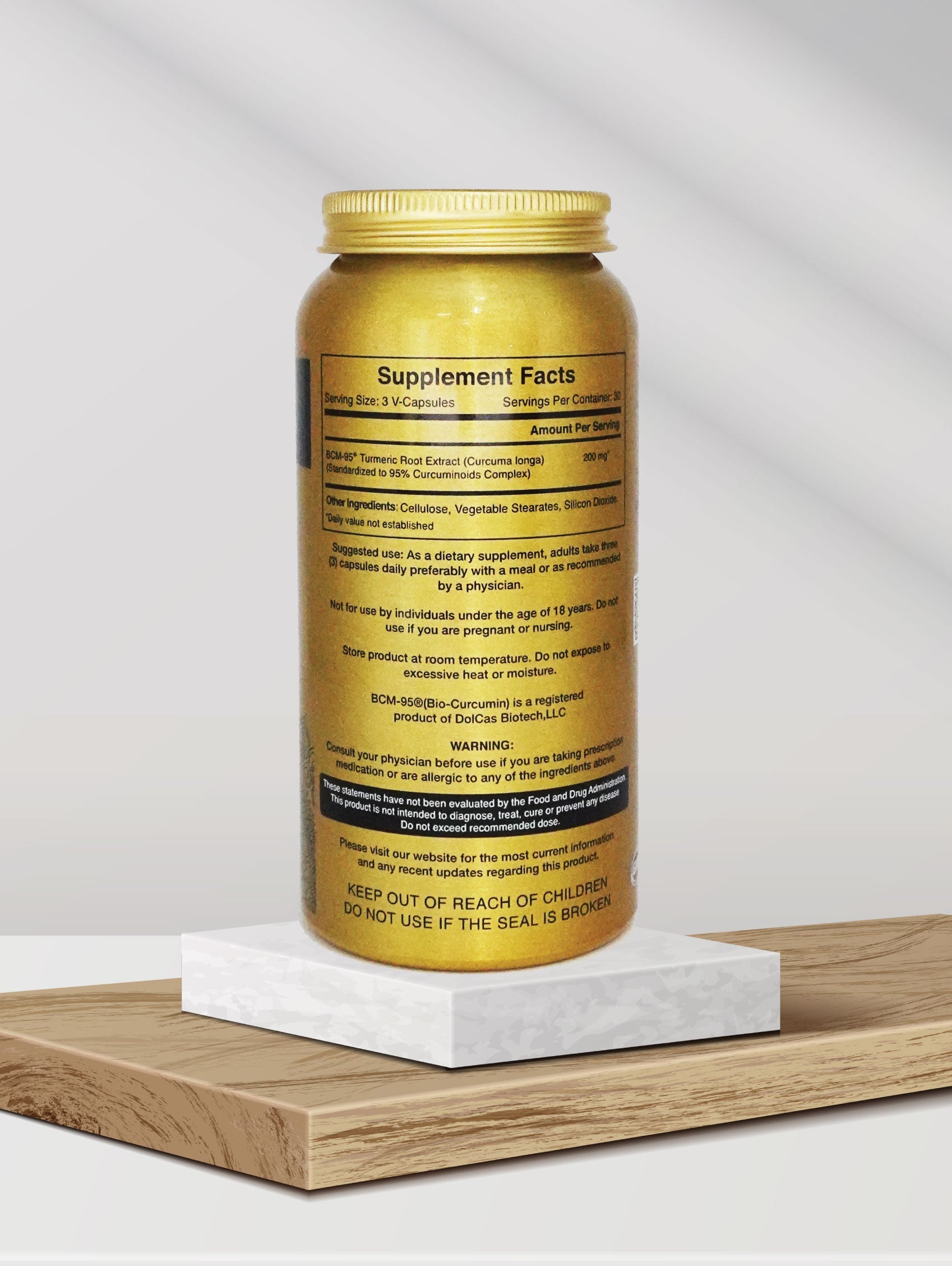 Herbal Pharm BCM-95® Turmeric Root Extract - 90 V-Capsules for Joint & Immune Support
