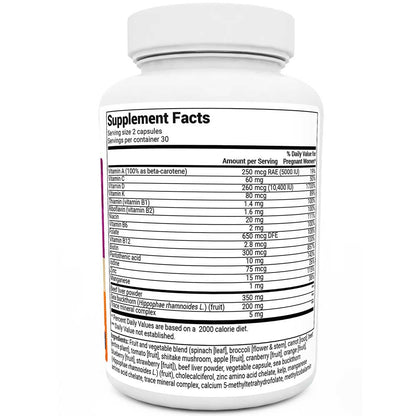 Dr Berg Natural Prenatal Vitamin with Folate & Omegas - Essential Support for Mom & Baby