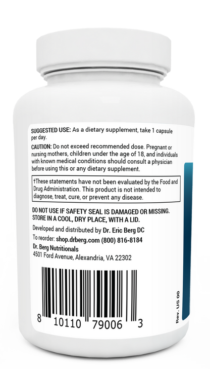 Dr. Berg Adrenal & Cortisol Support - Premium Stress Relief Formula