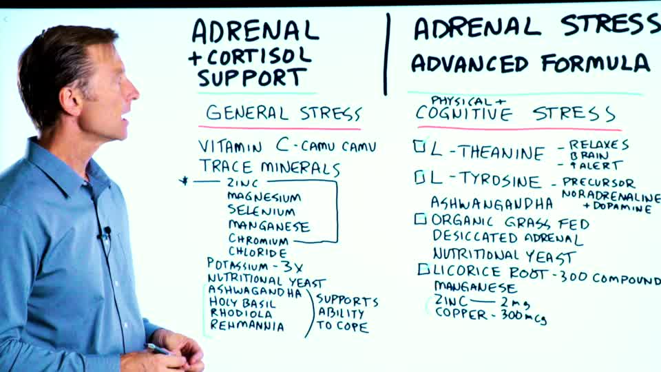 Dr. Berg Adrenal & Cortisol Support - Premium Stress Relief Formula