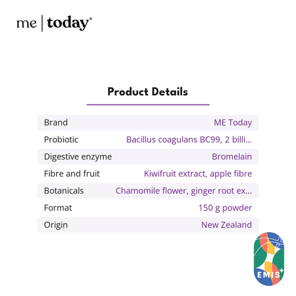 ME Today Complex Belly Bliss Powder with 2 Billion CFU Bacillus Coagulans, 150g