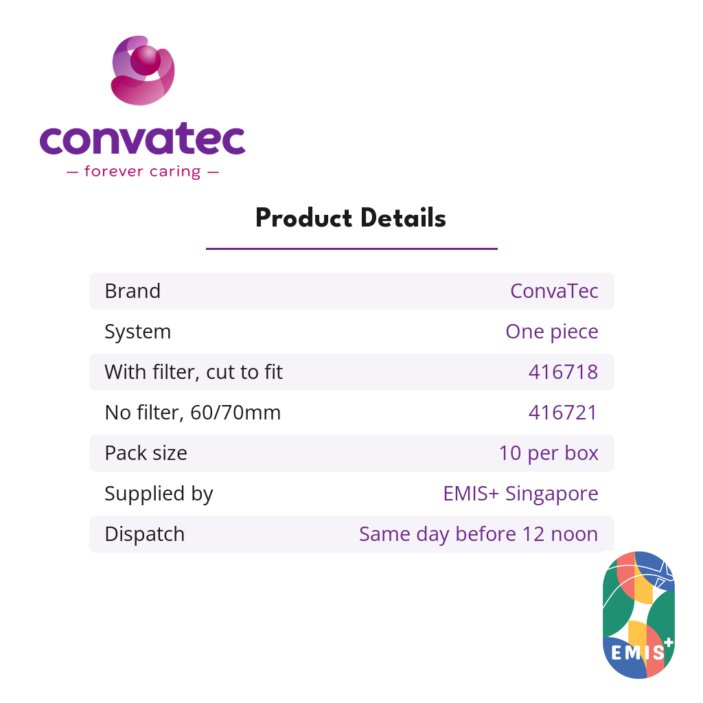 ConvaTec Esteem+ One Piece Drainable Pouch with InvisiClose, Transparent product details