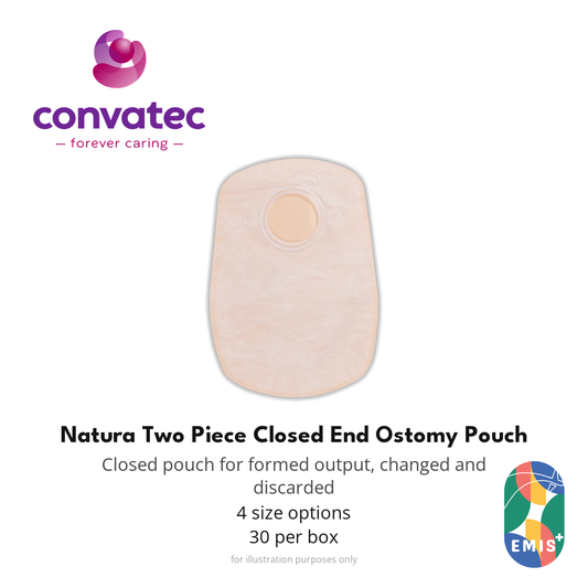 ConvaTec Natura Two Piece Closed End Ostomy Pouch, Opaque