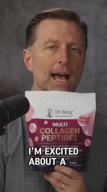 Multi Collagen Peptides – 15.5 g per serving - Grassfed, Pasture Raised Wild Caught Sources - 25 servings