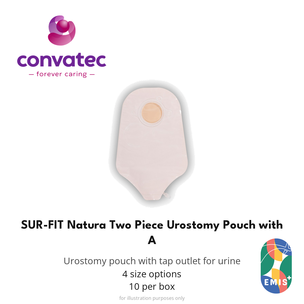 ConvaTec SUR-FIT Natura Two Piece Urostomy Pouch with Accuseal Tap