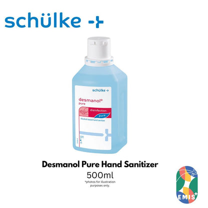 Schülke Desmanol Pure Hand Sanitizer – 500ml Alcohol Hand Disinfectant | 85% Ethanol | Medical Grade Hygiene for Healthcare &