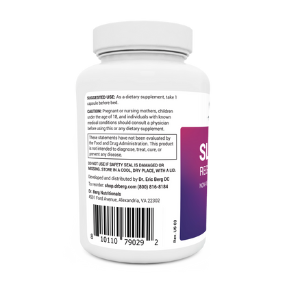 Dr. Berg Sleep Aid Regular Formula - Achieve Restful Nights with 90 Capsules