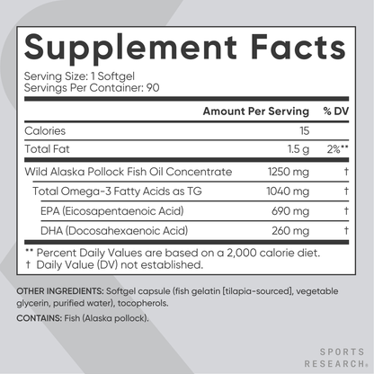 Omega-3 Fish Oil from Wild Alaska Pollock