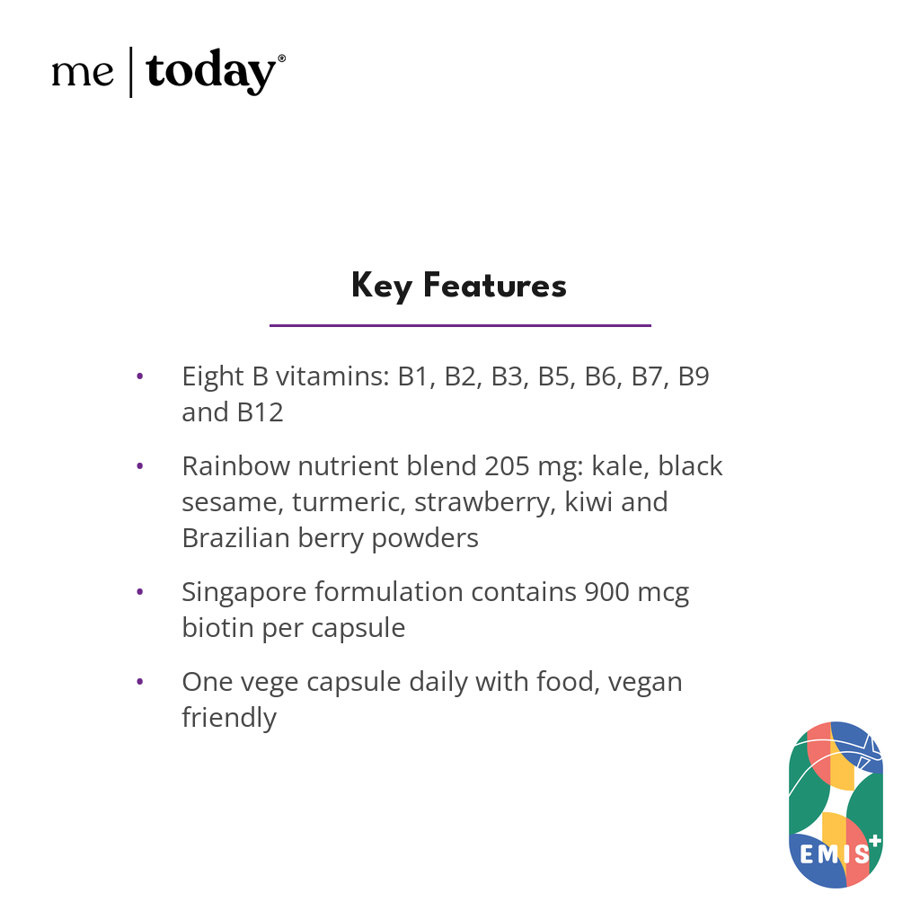 ME Today Super B+ Blend with 8 B-Vitamins and Rainbow Nutrient Blend, Vegan