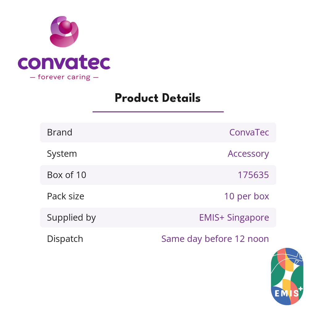 ConvaTec Straight Tail Closure Clips for Drainable Ostomy Pouches product details