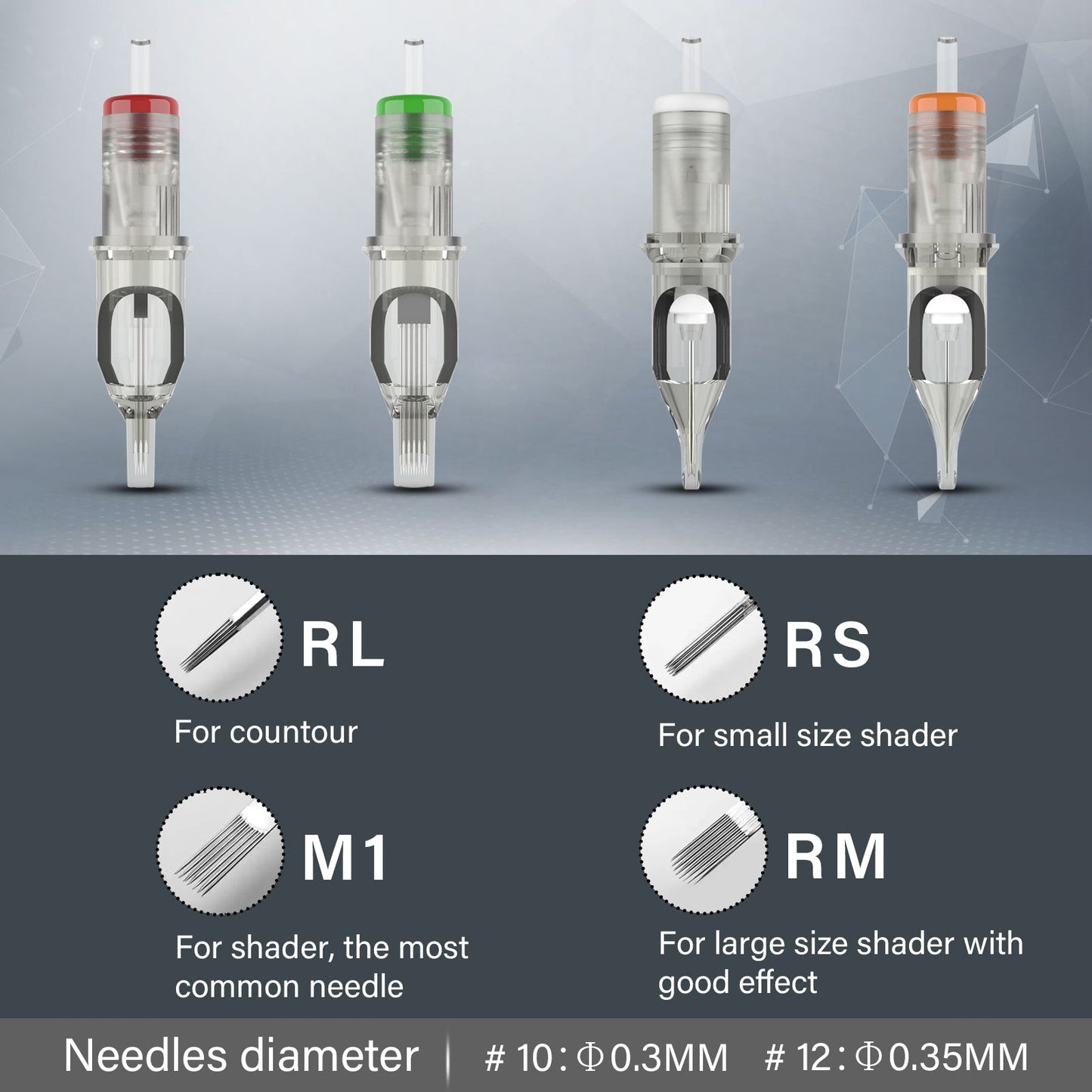 EZ tattoo Revolution cartridge needles Curved Magnum