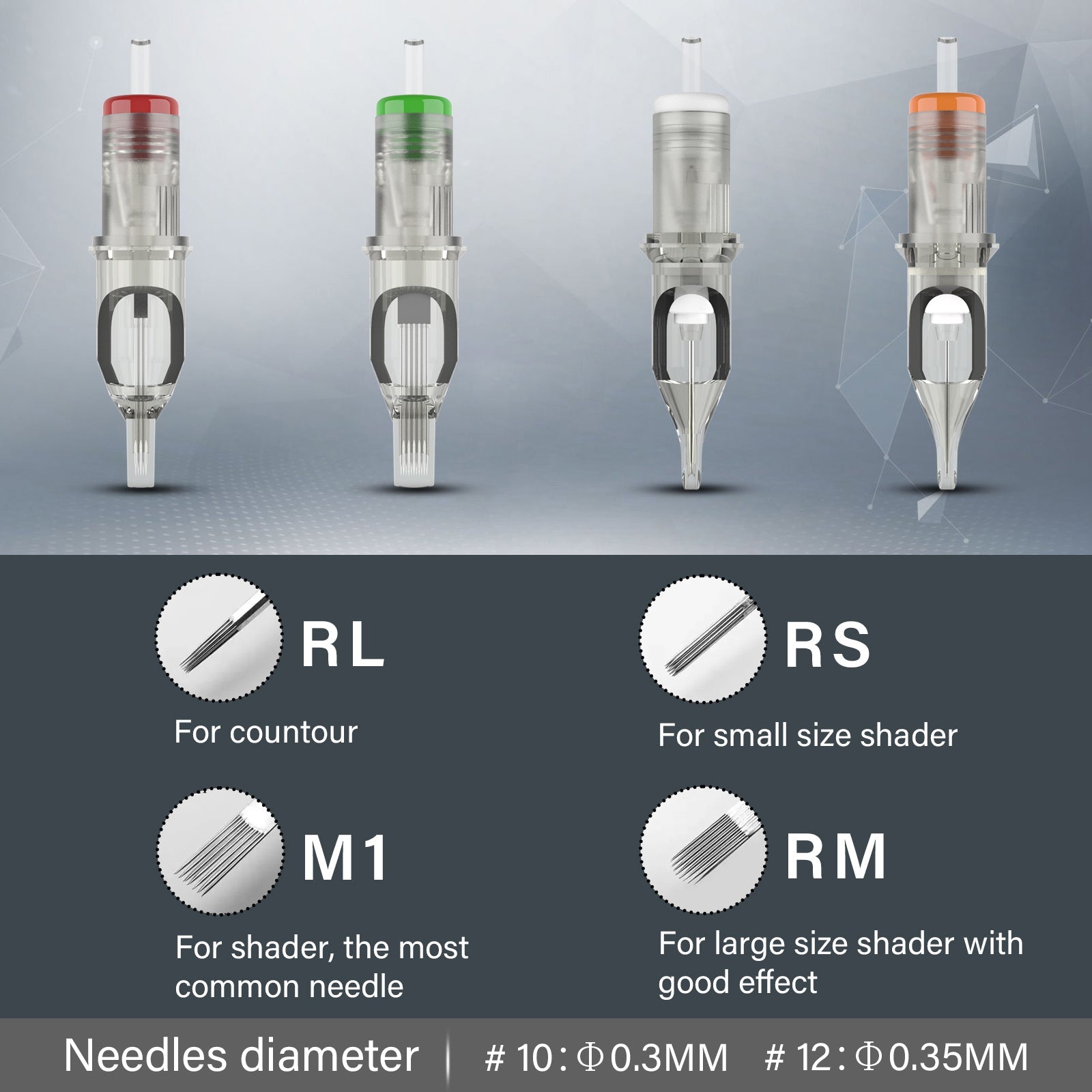 EZ tattoo Revolution cartridge needles Curved Magnum
