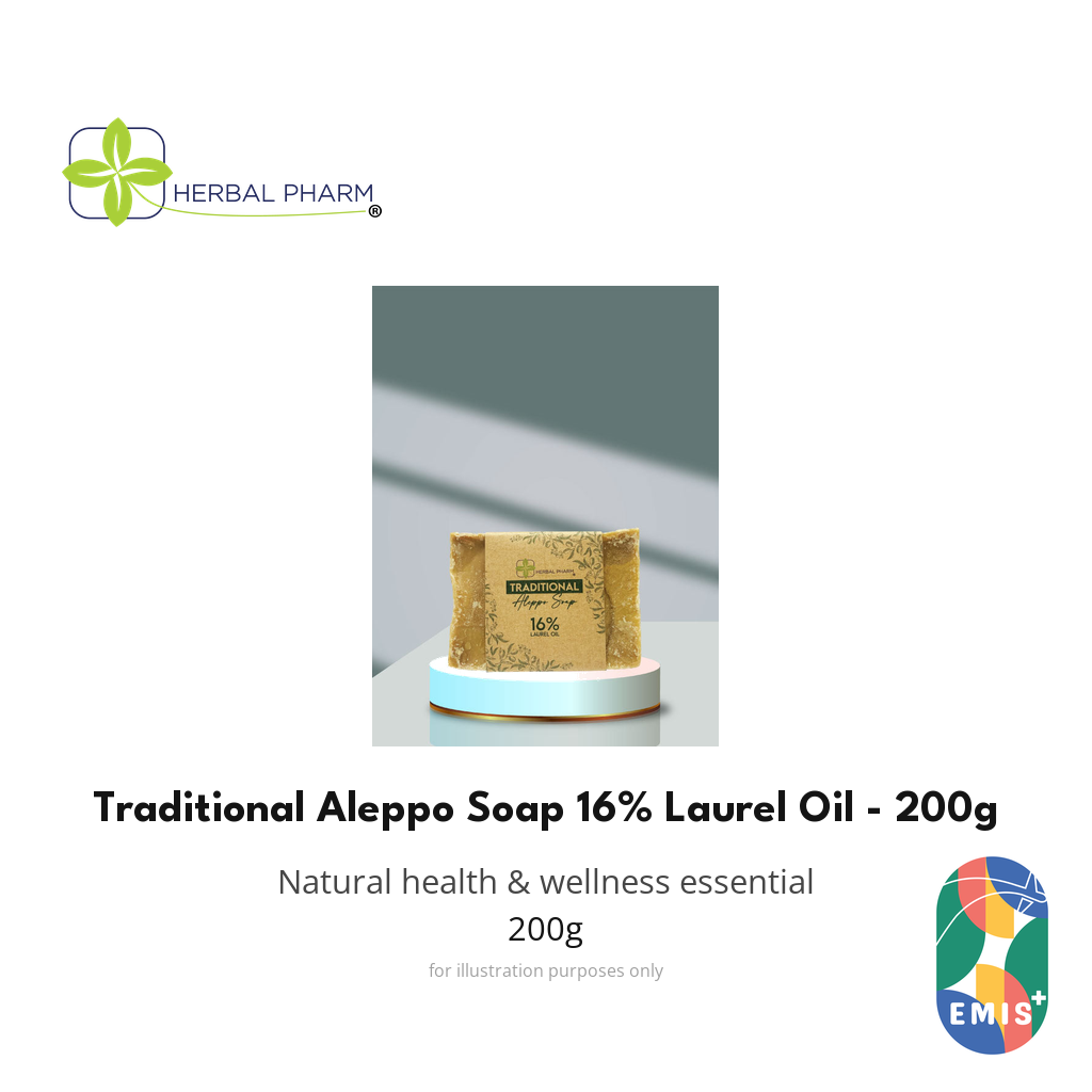 Traditional Aleppo Soap 16% Laurel Oil - 200g